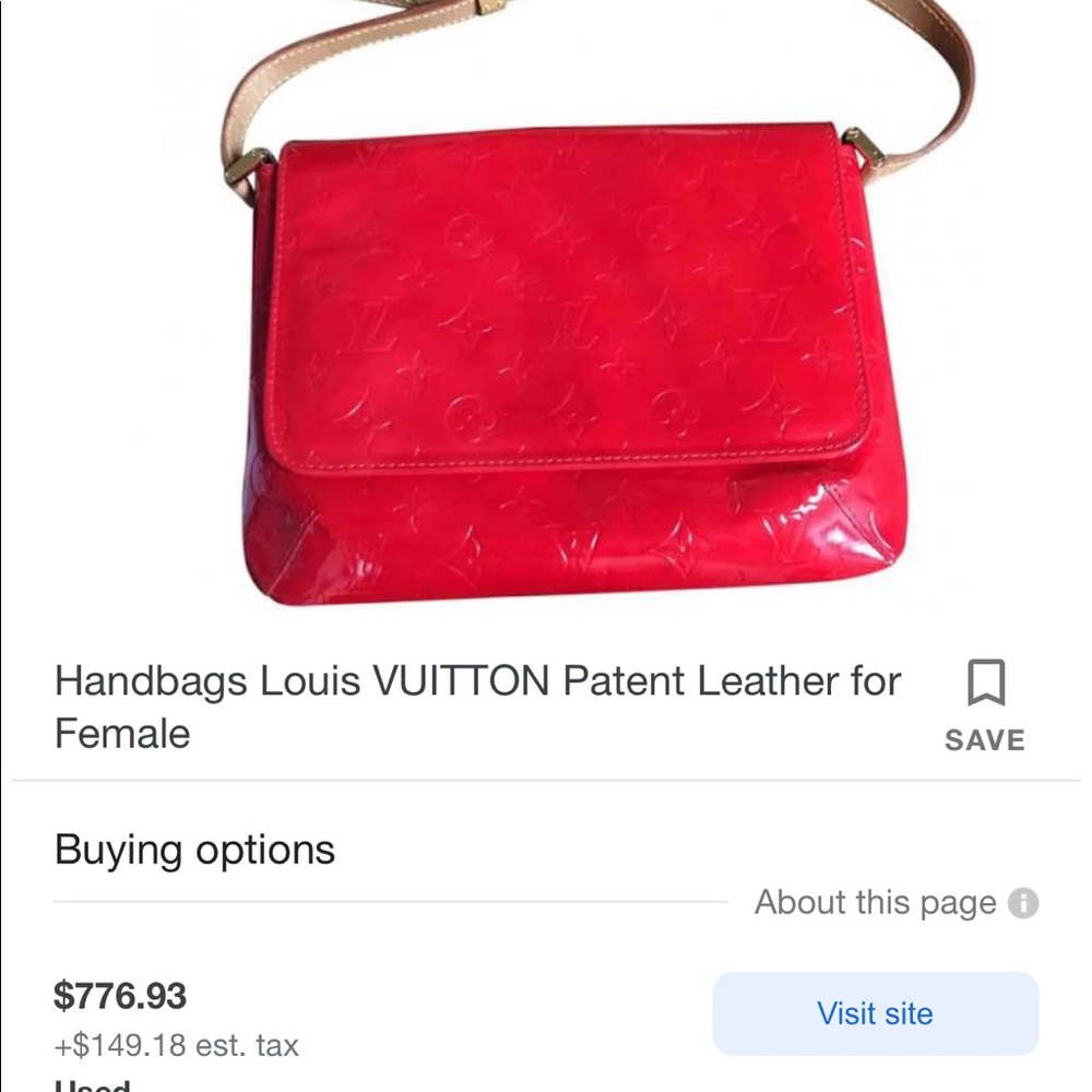 Vintage authentic patent leather purse